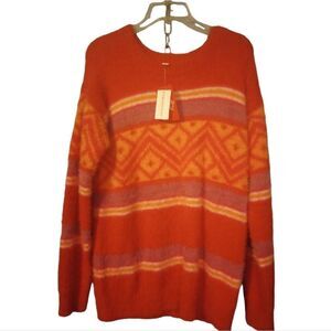 Holiday Time fuzzy acrylic Christmas sweater NWT